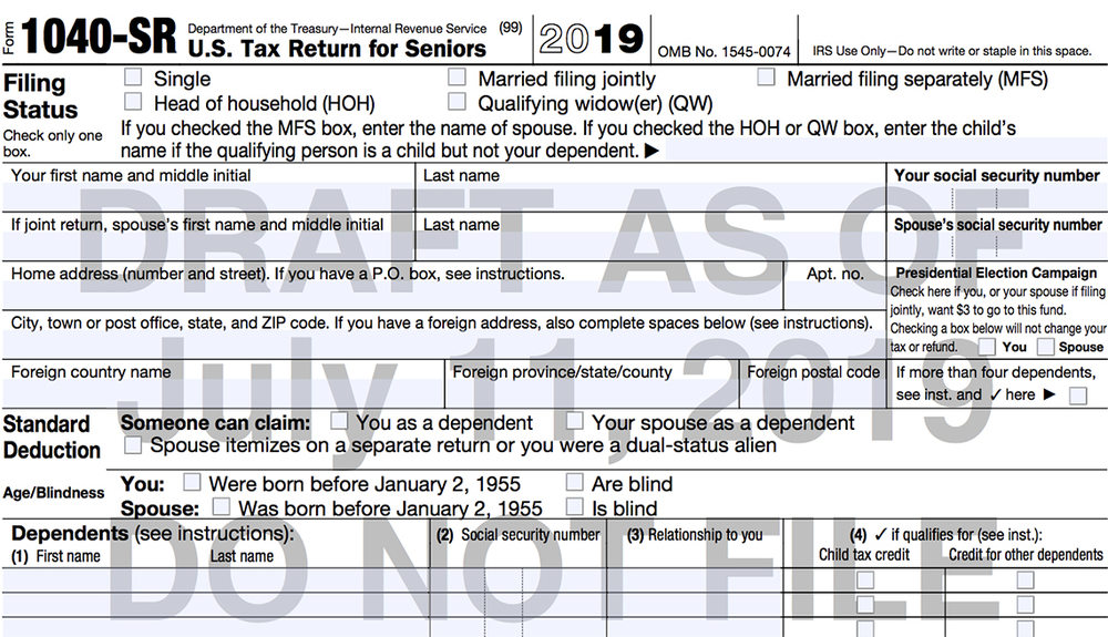 IRS Creates New 1040SR Tax Return for Seniors The Good Life
